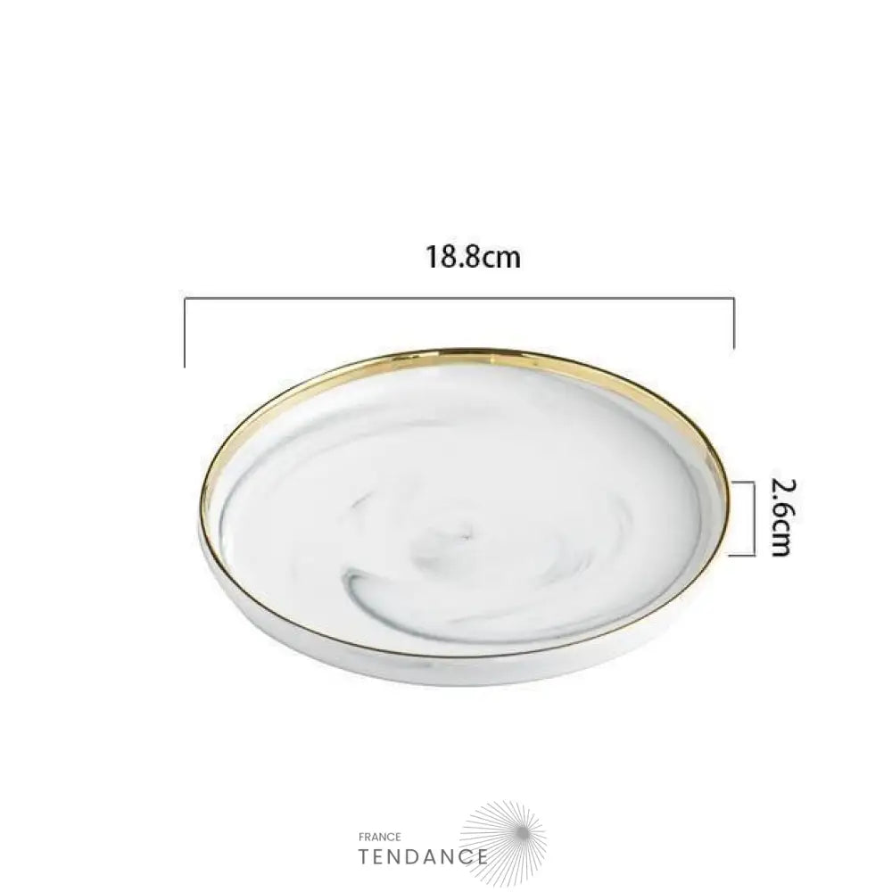 Assiettes Marbre & Or | France-Tendance