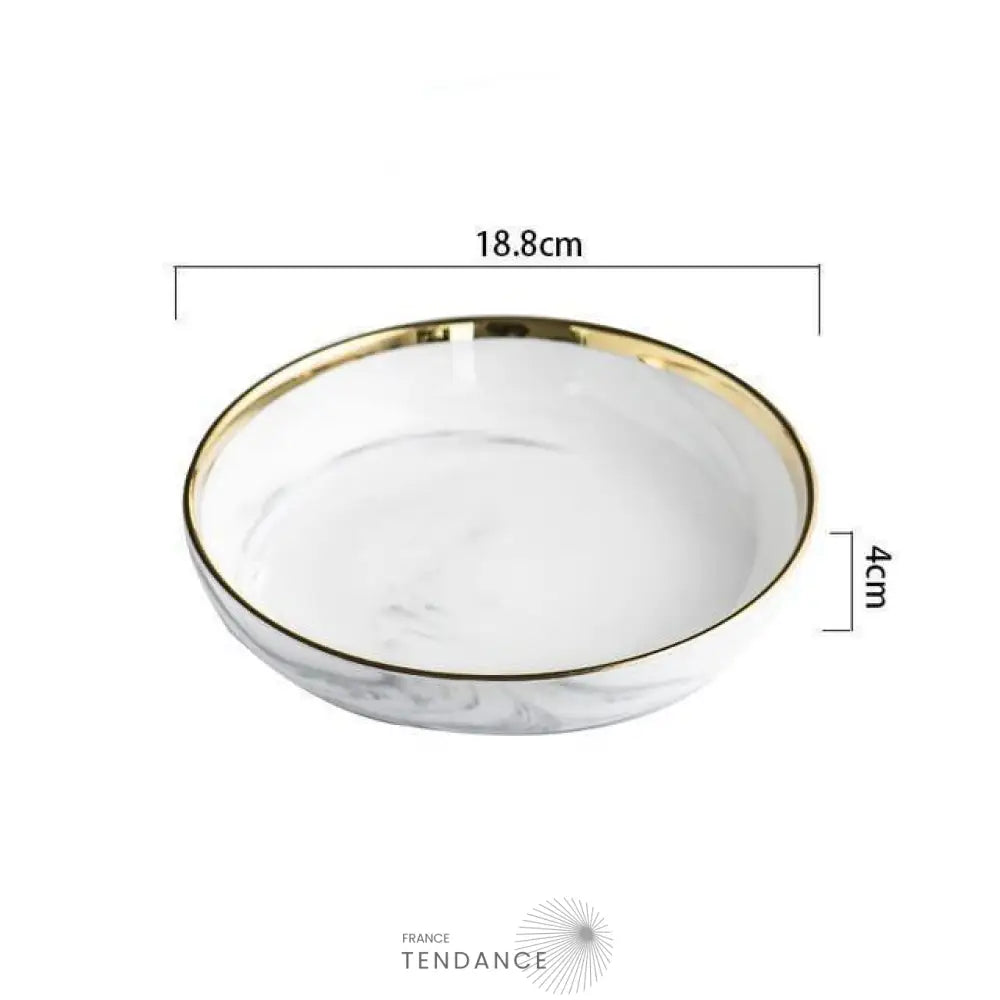 Assiettes Marbre & Or | France-Tendance