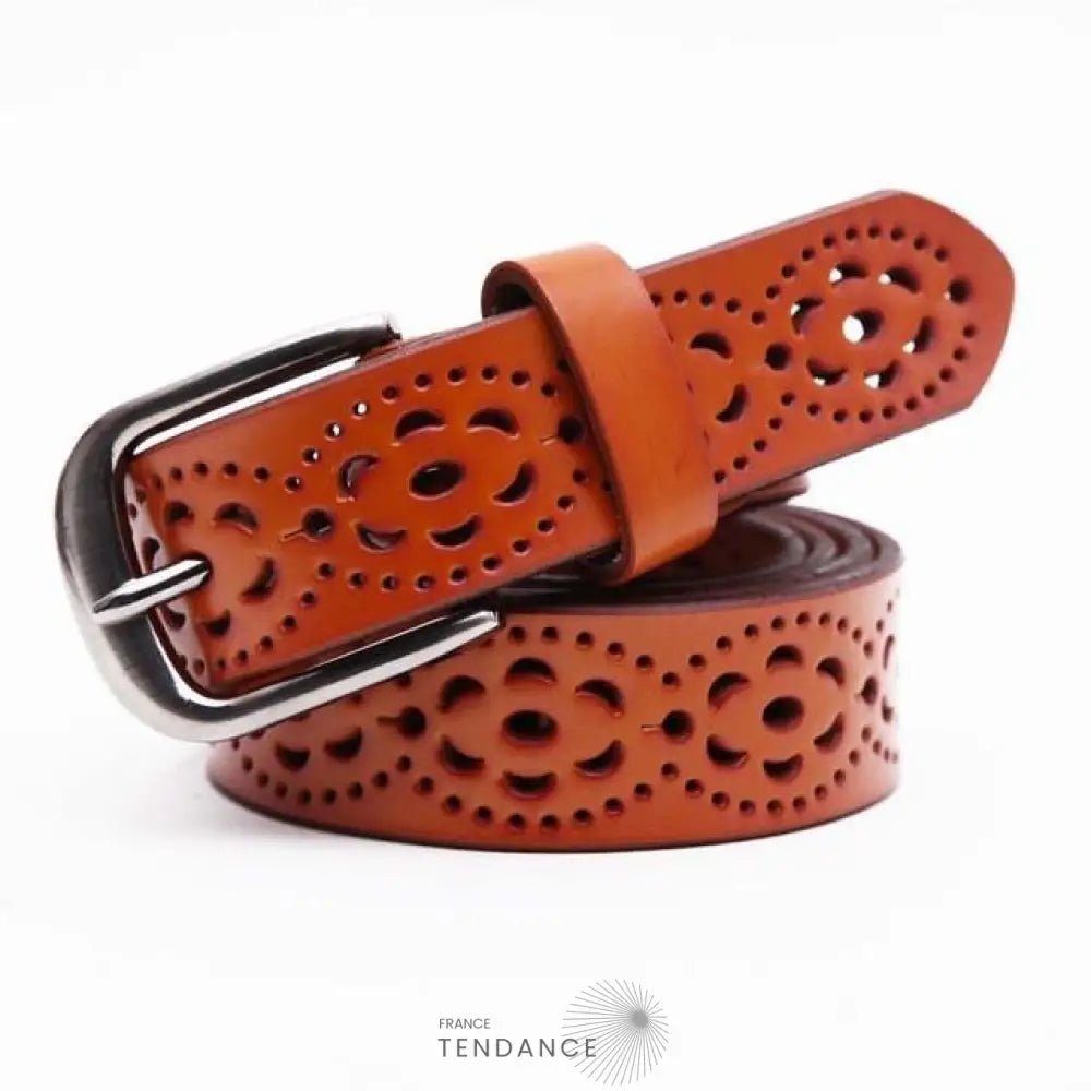 Ceinture En Cuir à Motif | France-Tendance