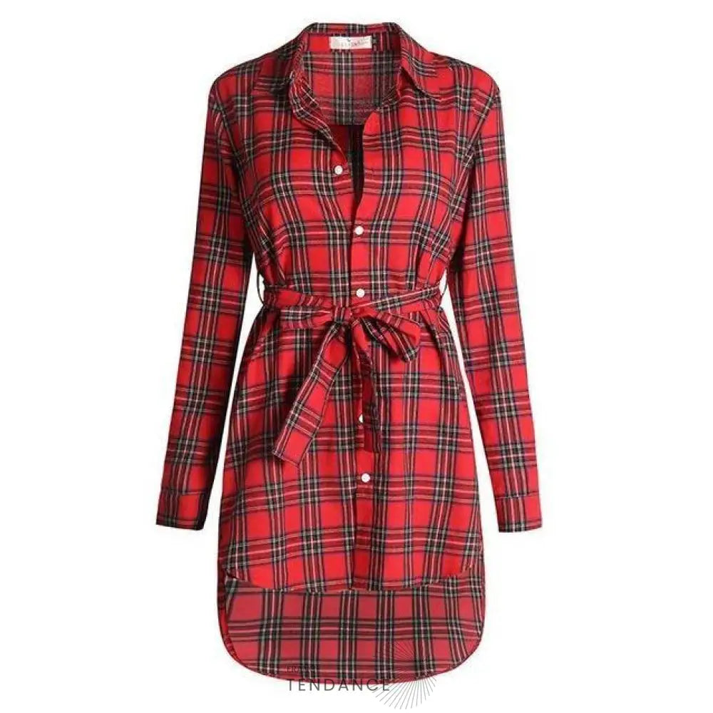 Chemise Longue à Carreaux | France-Tendance