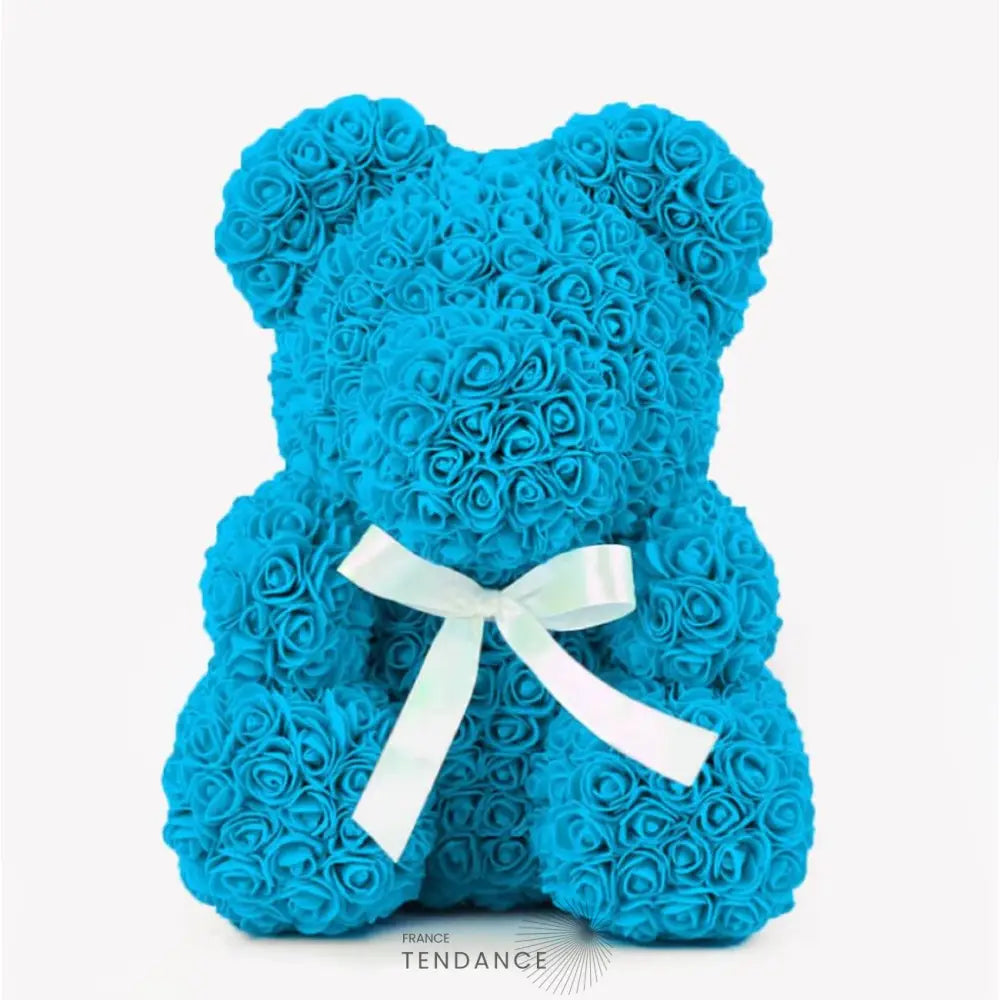Géant Ours En Roses Bleu (70 Cm) | France-Tendance