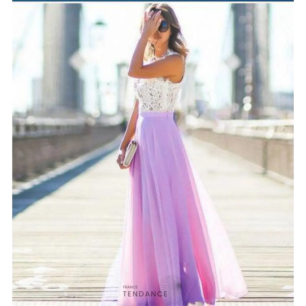 Robe Bustier Dentelle & Voile | France-Tendance