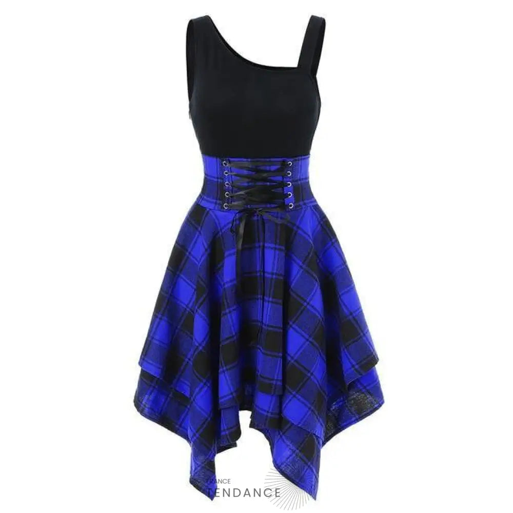 Robe Gothique à Lacets - Longueur Irrégulière |