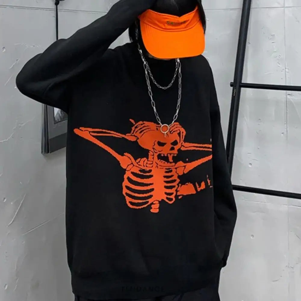 Sweat Skull (taille Unique - Oversize) | France-Tendance