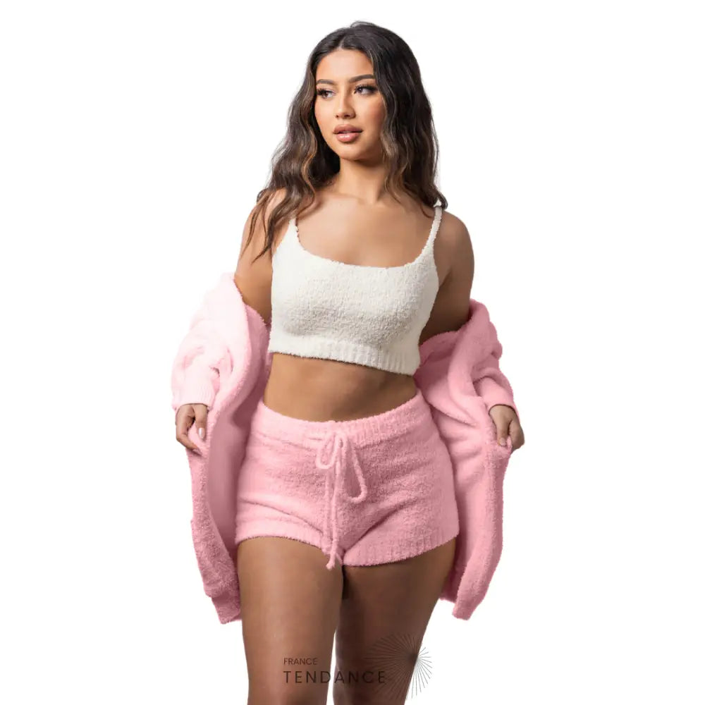 Eva | Ensemble 3 Pièces Cocooning & Sexy Xs / Rose