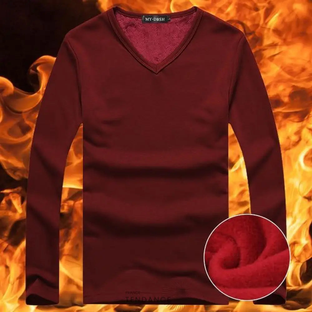 T-shirt Velouté à Manches Longues | France-Tendance