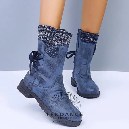 Bottes Bi-matière à Lacets | France-Tendance