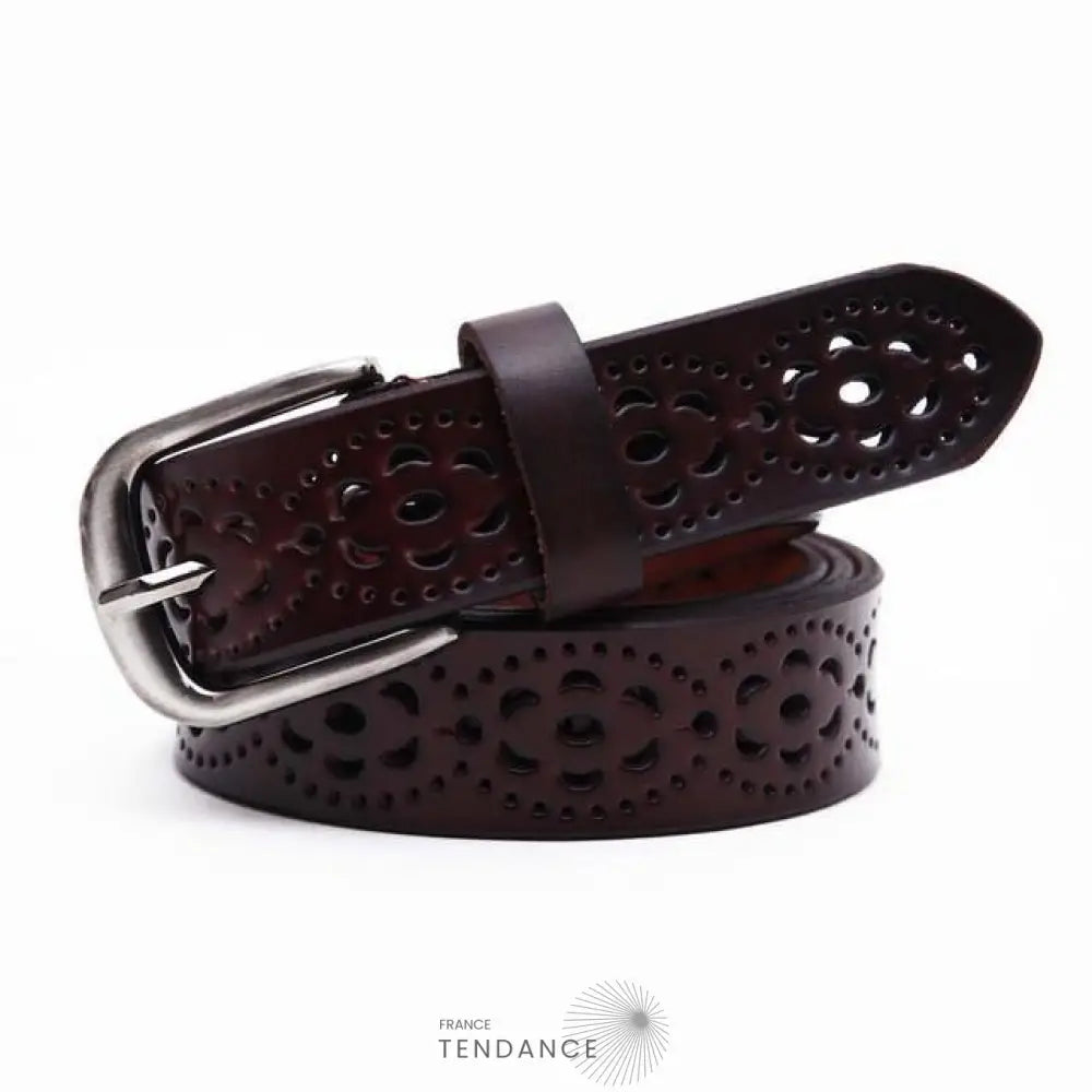 Ceinture En Cuir à Motif | France-Tendance