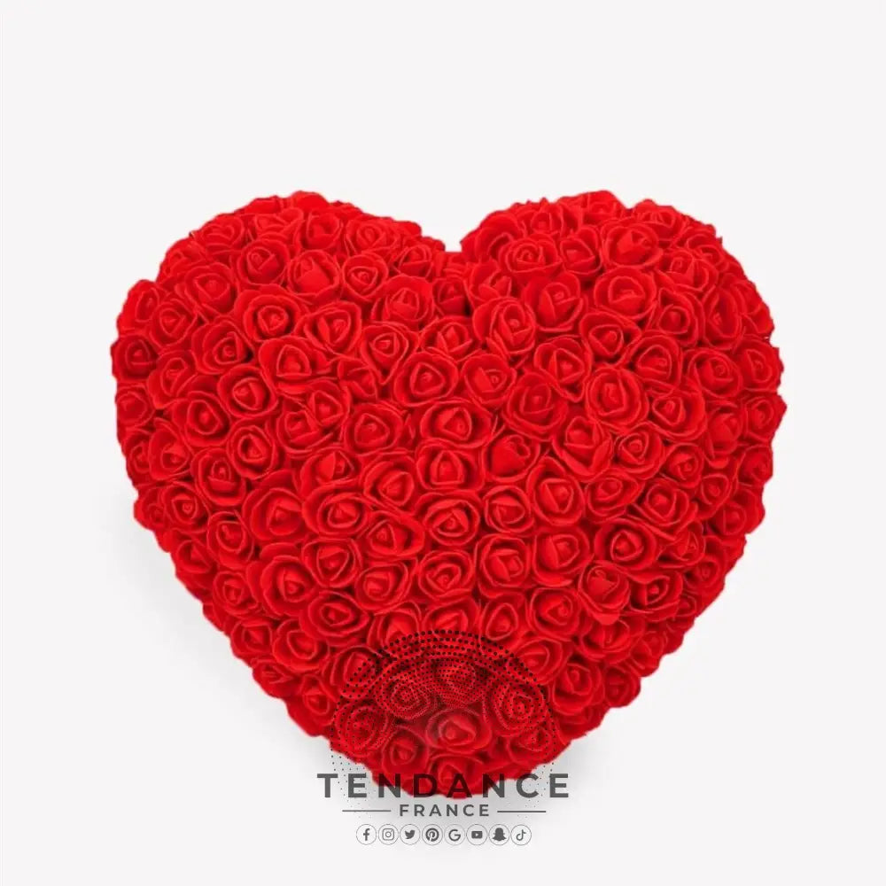 Coeur En Roses Rouge Vif | France-Tendance