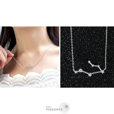 Collier Constellation Du Zodiaque En Argent |
