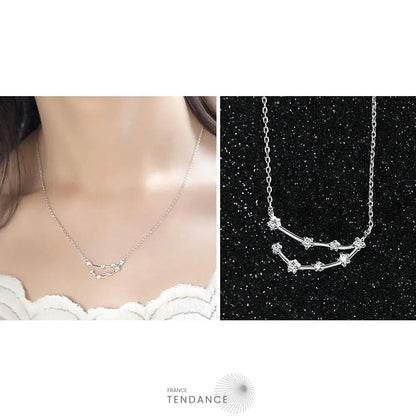 Collier Constellation Du Zodiaque En Argent |
