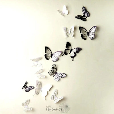 Dix-huit Stickers papillons En 3d | France-Tendance