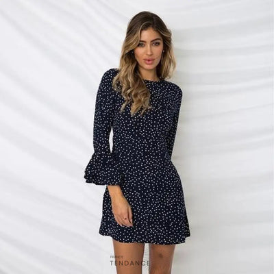 Robe à Motifs Manches évasées | France-Tendance