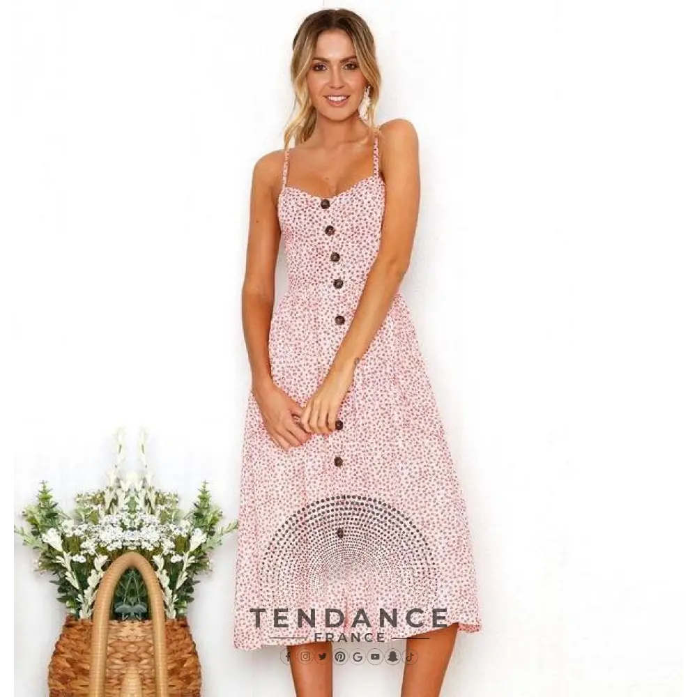 Robe Bohème Midi Imprimée | France-Tendance