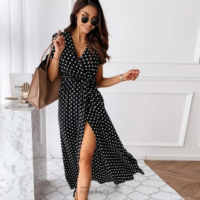 Robe Longue à Pois | France-Tendance